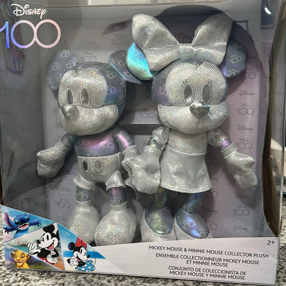 Disney 100 Year Celebration Mickey and Minnie Mouse Plush Set